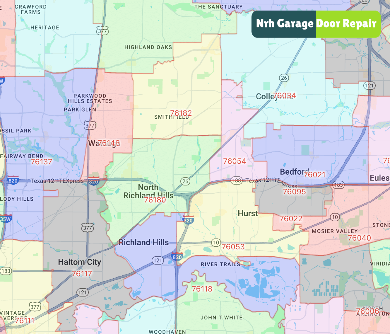 north-richland-hills-tx-map